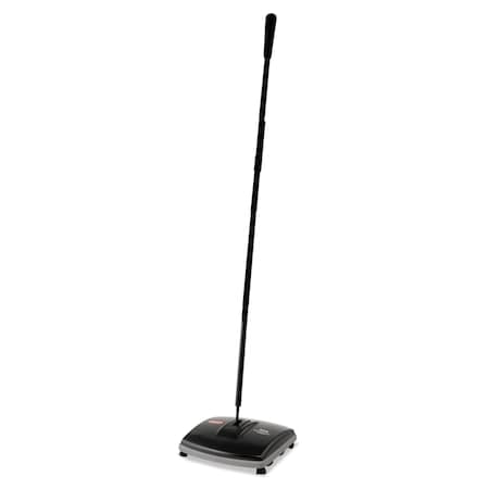 Floor & Carpet Sweeper, Plastic Bristles, 44 Handle, Black/Gray